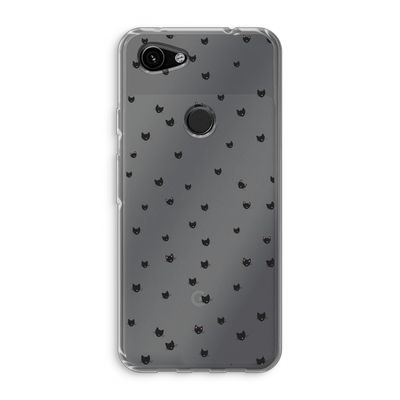 Kleine kattenkopjes: Google Pixel 3a Transparant Hoesje