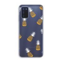 Ananasjes: Samsung Galaxy A03s Transparant Hoesje Ananasjes: Samsung Galaxy A03s Transparant Hoesje