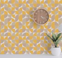 Rondjes behang Vintage stijl oranje cirkels patroon