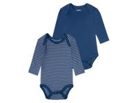 lupilu Body&apos;s voor babyjongens, set van 2, van bio-katoen (ringetje/marineblauw, 74/80)