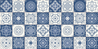 Vinyl tapijt tegels modern blauw