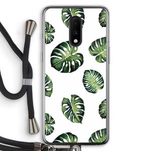 Tropische bladeren: OnePlus 7 Transparant Hoesje met koord
