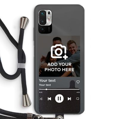 Music Player: Xiaomi Redmi Note 10 5G Transparant Hoesje met koord
