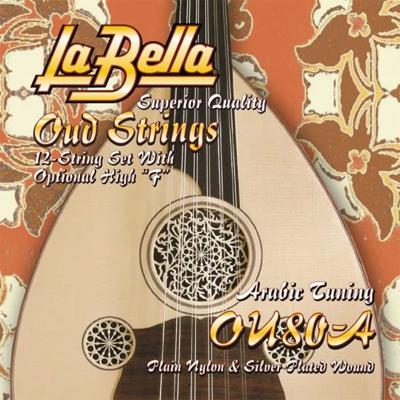 La Bella OU80A Nylon & Silverplated Snarenset voor Arabic Oud (12-Snarig) La Bella OU80A Nylon & Silverplated Snarenset voor Arabic Oud (12-Snarig)