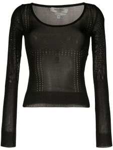 Saint Laurent Pre-Owned blouse à perforations (années 2010) - Noir