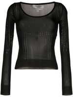 Saint Laurent Pre-Owned blouse à perforations (années 2010) - Noir