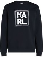 Karl Lagerfeld sweat en coton biologique à logo imprimé - Noir - thumbnail