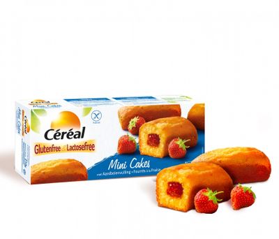 Cereal Mini Cakes Met Aardbeienvulling 210 gram
