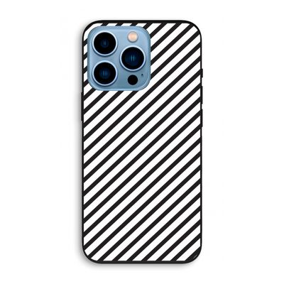 Strepen zwart-wit: iPhone 13 Pro Biologisch afbreekbaar hoesje