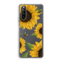 Sunflower and bees: Sony Xperia 10 III Transparant Hoesje - thumbnail