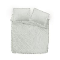 Sleeptime Velvet Ruffles Cappuccino Wit 140 x 220 cm