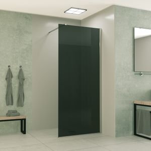 Mueller Slimline inloopdouche 80cm rookglas anti-kalk inclusief chroom profiel & stang