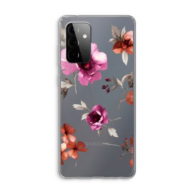 Geschilderde bloemen: Samsung Galaxy A72 Transparant Hoesje