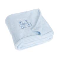 Playshoes fleece babydeken Beer Lichtblauw-75x100 cm