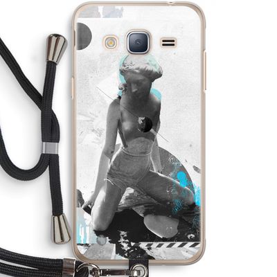 I will not feel a thing: Samsung Galaxy J3 (2016) Transparant Hoesje met koord