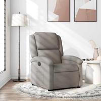Fauteuil verstelbaar stof taupe - thumbnail