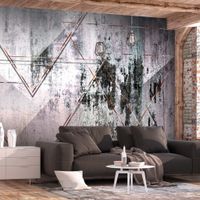 Zelfklevend fotobehang - Geometrische muur, 8 maten, premium print - thumbnail