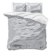 Sleeptime Dekbedovertrek Beauty Double Face Grey/White-2-persoons (200 x 200/220 cm)