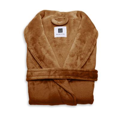 Luxe Badjas Pastel Kleuren Effen Copper Orange M Zo!Home - Dekbed-Discounter.nl