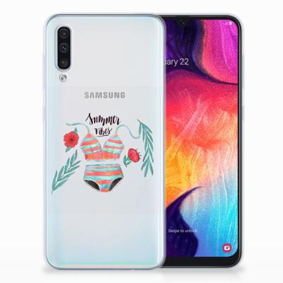 Samsung Galaxy A50 Telefoonhoesje met Naam Boho Summer Samsung Galaxy A50 Telefoonhoesje met Naam Boho Summer