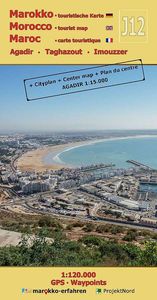 Wegenkaart - landkaart J12 Marokko PN Agadir - Taghazout - Imouzzer |