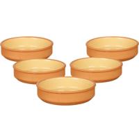 La Dehesa Tapas / Creme brulee schaaltjes - 12x stuks - terracotta/geel - 16 x 4 cm - Hapjes