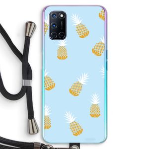 Ananasjes: Oppo A52 Transparant Hoesje met koord