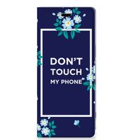 Sony Xperia 5 Design Case Flowers Blue DTMP - thumbnail