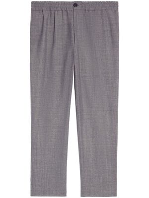 AMI Paris pantalon court en laine - Gris