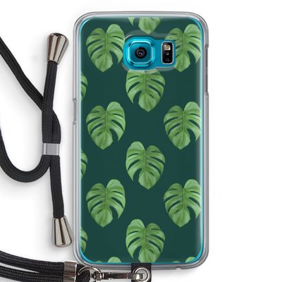 Monstera leaves: Samsung Galaxy S6 Transparant Hoesje met koord