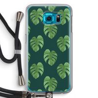 Monstera leaves: Samsung Galaxy S6 Transparant Hoesje met koord