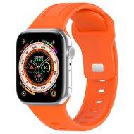 Square siliconen band - Oranje - Geschikt voor Apple Watch 44mm / 45mm / 46mm / 49mm
