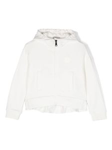 Moncler Enfant veste en coton à patch logo - Tons neutres