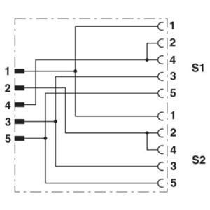 Phoenix Contact 1514016 Sensor/actuator verdeler en adapter Aantal polen (sensoren): 4 5 stuk(s)