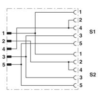 Phoenix Contact 1514016 Sensor/actuator verdeler en adapter Aantal polen (sensoren): 4 5 stuk(s) - thumbnail