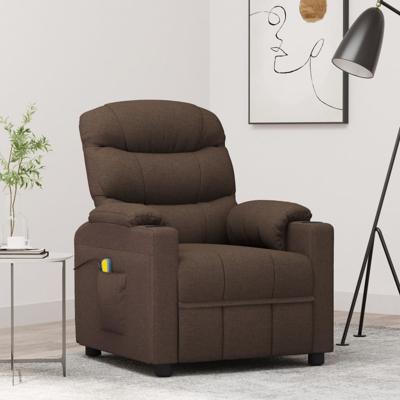 Massagestoel stof donkerbruin