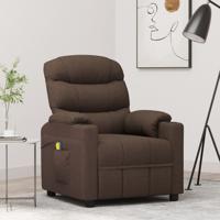 Massagestoel stof donkerbruin