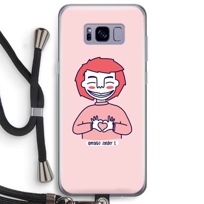 Hartje: Samsung Galaxy S8 Plus Transparant Hoesje met koord