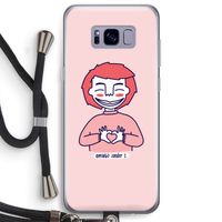 Hartje: Samsung Galaxy S8 Plus Transparant Hoesje met koord