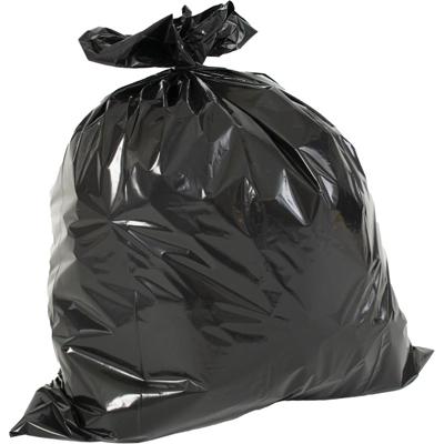 Vuilniszak ft 60 x 80 x 0.02 cm, zwart, HDPE, 20 x rol van 20 stuks