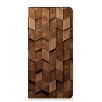 Book Wallet Case voor Samsung Galaxy A15 Wooden Cubes - thumbnail