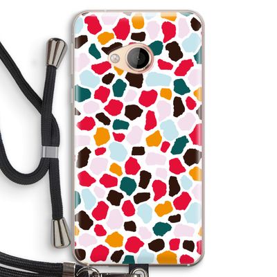 Colored Giraffe: HTC U Play Transparant Hoesje met koord