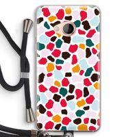 Colored Giraffe: HTC U Play Transparant Hoesje met koord