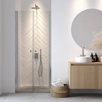 Sealskin Get Wet Hooked pendeldeur voor nis 100x200cm Zilver hoogglans