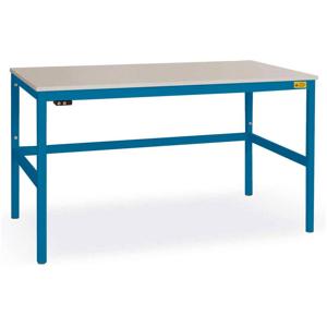 Manuflex LC1926.5007 ESD ESD-werktafel CANTOLAB standaard met kunststof plaat, bxdxh = 2000 x 1000 x 768-788 mm Stralend blauw (RAL 5007)