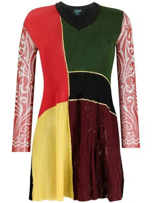 Jean Paul Gaultier Pre-Owned robe Cyberbaba courte à design à empiècements (1996) - Rouge