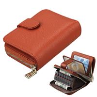 KB132 vrouwelijke stijl volnerf rundleer multifunctionele portemonnee/kaart zak/rijbewijs pakket (bruin)