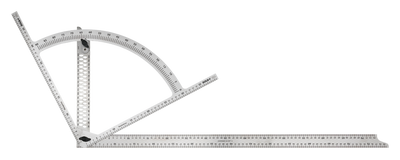 SOLA Aftekenhaak Alpha 800x400mm RVS AW800 met gradenboog, aftekengaten en mm-maatv - 56905001