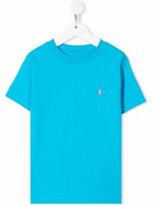 POLO RALPH LAUREN KIDS t-shirt à motif Pony brodé - Bleu