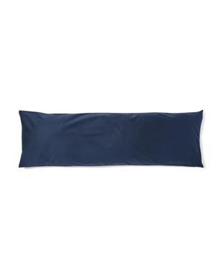 HEMA Kussensloop 50x160cm Zacht Katoen Donkerblauw (donkerblauw)